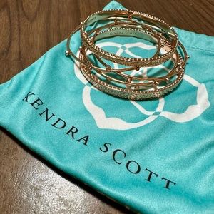 Rose Gold Kendra Scott Bangle Bracelets Set